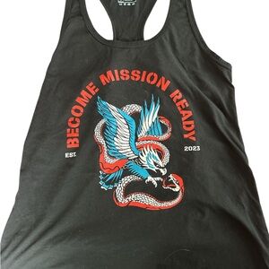 Black Tank Top with Dragon Graphic